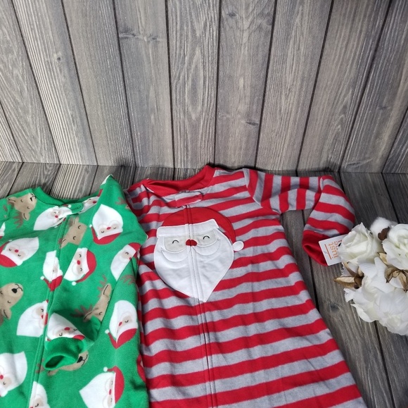 Carters Boys Size 3T Pajamas Set of 2 Zip Up Snap - Picture 2 of 3